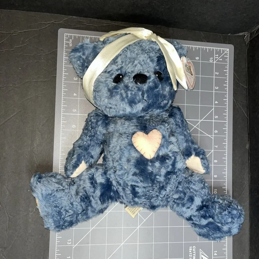 Cherished Teddies Limited Edition Blue Enesco Weighted Stuffed Plush Toy VTG
